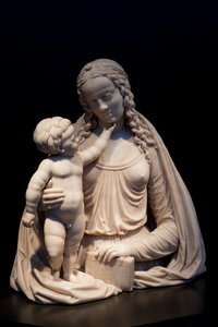 Jungfrau und Kind, um 1525, Domschatz, St. Michael und St. Gudula Kathedrale (Metallarbeit) von Dutch School