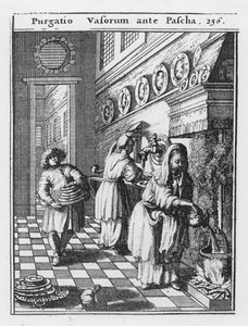 Reinigung der Haushaltsgefäße vor dem Passahfest (Purgatio Vasorum ante Pascha), Illustration aus 
