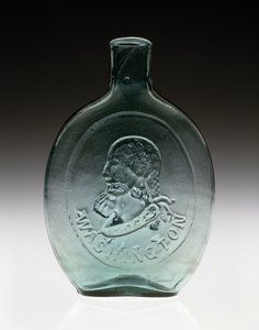 Figurierte Flasche, ca. 1847 (bleifreies Glas)