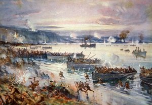 Die Landung der Australier in Gallipoli, April 1915