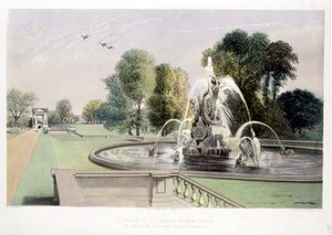 St. Georg und der Drachenbrunnen, Holkham, veröffentlicht von Thomas McLean