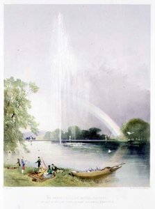 Der Große Brunnen, Enville Gardens, veröffentlicht von Thomas McLean von E. Adveno Brooke