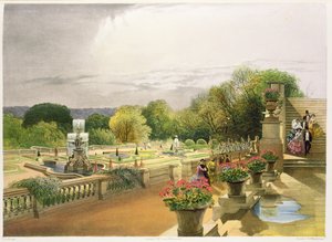 Das Parterre, Harewood House bei Leeds, veröffentlicht von Thomas McLean von E. Adveno Brooke