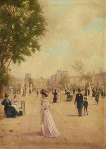Die Tuileriengärten von E. Baré