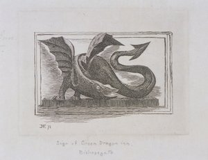 Zeichen des Green Dragon Inn, Bishopsgate, London, 1871