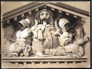 Ein skulpturales Giebelfeld im Louvre von E. Laquerbe
