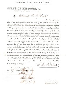 Treueeid von Edward E. Roberts aus Missouri, County of St. Louis