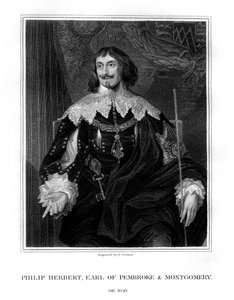Philip Herbert, 4. Earl of Pembroke, Höfling und Politiker, 1828 von E. Scriven