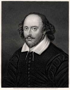 William Shakespeare, englischer Dramatiker, 19. Jahrhundert von E. Scriven