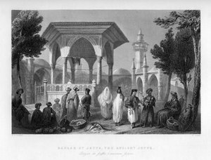 Der Basar in Jaffa, dem antiken Joppa, Palästina Israel, 1841