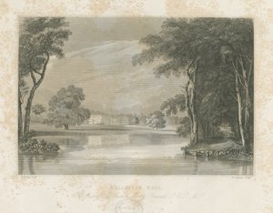 Rolleston Hall: Liniengravur, undatiert [ca. 1840]