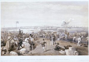Landung der Expedition nach Kertsch bei Kamish Bournou, 1855 von E Walker