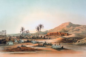 Tempel von Seti I in Qurnah, Ägypten, 19. Jahrhundert von E Weidenbach