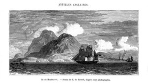Die Insel Montserrat im Karibischen Meer, 19. Jahrhundert