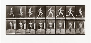 Mann läuft, Tafel 65 aus Animal Locomotion, 1887