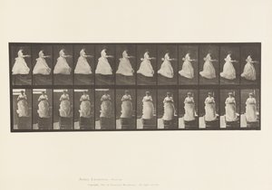 Tafel 134. Treppen hinuntergehen, mit Becken in den Händen von Eadweard Muybridge