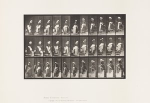 Tafel 148. Treppen hinuntersteigen, Eimer Wasser tragen von Eadweard Muybridge