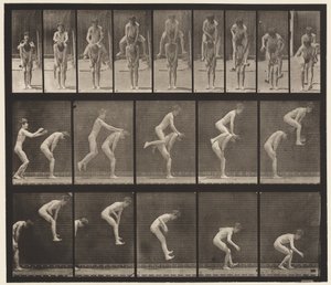 Tafel 167. Springen; Über den Rücken eines Jungen (Bockspringen) von Eadweard Muybridge