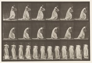 Knicks, Fächer in der rechten Hand von Eadweard Muybridge