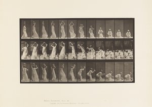 Tafel 206. Wasserkrug auf dem Kopf tragen, sich drehen und abstellen von Eadweard Muybridge