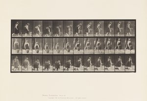 Tafel 217. Bücken, Heben und Tragen eines 30-Pfund-Korbs von Eadweard Muybridge