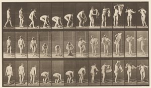 Tuch vom Boden heben von Eadweard Muybridge
