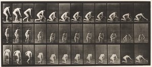 Auf rechtem Knie knien und den Boden schrubben von Eadweard Muybridge
