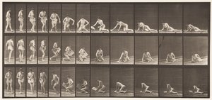 Auf dem Boden liegen und lesen von Eadweard Muybridge