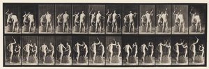 Schmiede, zwei Modelle, Hämmern auf dem Amboss von Eadweard Muybridge