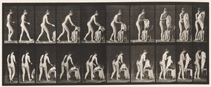 Tafel 415. Toilette, sich anziehen vorbereiten von Eadweard Muybridge