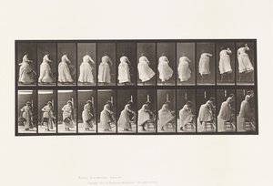 Tafel 457. Auf einen Stuhl steigen und nach oben greifen von Eadweard Muybridge