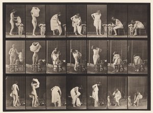 Verschiedene Phasen der Toilette von Eadweard Muybridge
