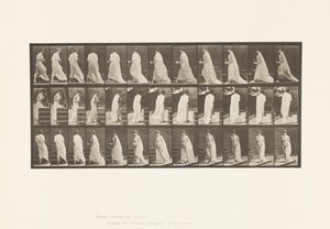 Tafel 97. Drehen zum Treppensteigen, mit Krug und Becher in den Händen von Eadweard Muybridge