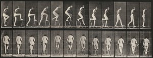 Tafel Nummer 180. Auf einen Stuhl treten und darüber steigen von Eadweard Muybridge