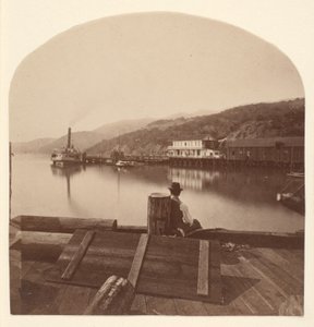 Sausalito vom Kai der N.P.C.R.R. aus, Blick nach Süden von Eadweard Muybridge