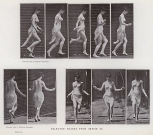 Die menschliche Figur in Bewegung: Ausgewählte Phasen aus Serie 53 von Eadweard Muybridge