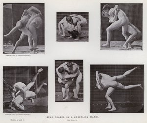 Die menschliche Figur in Bewegung: Einige Phasen eines Ringkampfs von Eadweard Muybridge