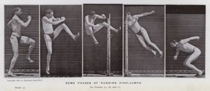 Die menschliche Figur in Bewegung: Einige Phasen des Hochsprungs von Eadweard Muybridge