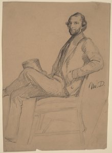 Sitzende Studie von M.D. von Eastman Johnson