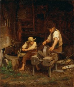 Die Sense schärfen, 1864