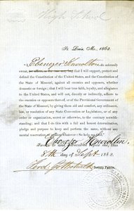Treueeid von Ebenezer Knowlton aus Missouri, County of St. Louis