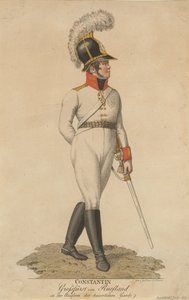 Porträt von Großherzog Konstantin Pawlowitsch von Russland 1779-1831 von Eberhard Siegfried Henne