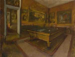 Billardzimmer in Ménil-Hubert von Edgar Degas