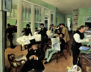 Ein Baumwollbüro in New Orleans Le Bureau de coton à La Nouvelle-Orléans, 1873 von Edgar Degas
