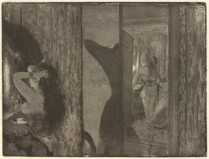 Schauspielerinnen in ihren Umkleideräumen, 1879-1880