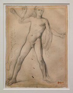 Alexander und Bein-Studie. Um 1859-1861. Schwarze Tinte und Graphit auf Papier von Edgar Degas