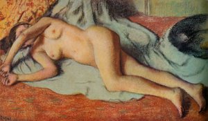 Baigneuse allongée sur le sol, um 1885 von Edgar Degas
