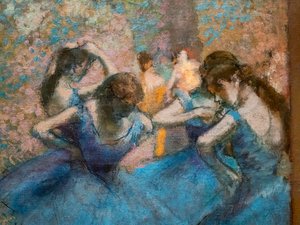 Blaue Tänzerinnen (Detail) von Edgar Degas