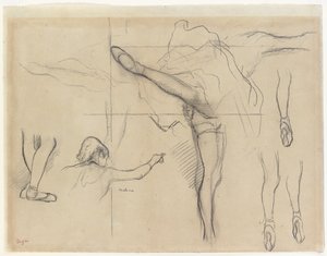 Tänzerin - sechs Skizzen von Edgar Degas