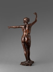 Tänzerin bereit zum Tanz, rechter Fuß nach vorne, Prèparation à la danse, pied droit en avant, 1895-1901 von Edgar Degas